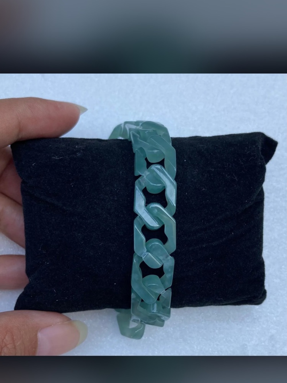 Elegant Certificate Jadeite Jade Green 12mm exquisite Bracelet Bangle 8inches